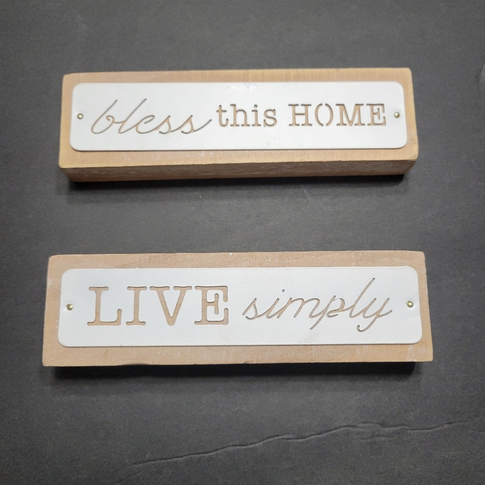 Live Simply Sign Shabby Chic Farmhouse Home Decor
